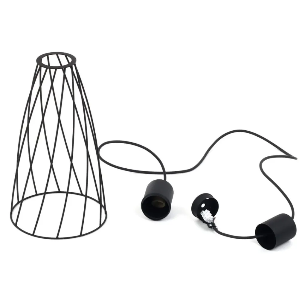Lampa wisząca MODESTO czarna 1xGU10 19 cm * TK Lighting Clearance