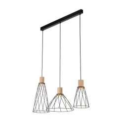 Lampa wisząca MODESTO WOOD czarna sosna 3xGU10 * TK Lighting Hot