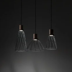 Lampa wisząca MODESTO WOOD czarna sosna 3xGU10 * TK Lighting Hot