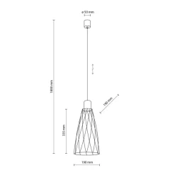 Lampa wisząca MODESTO WOOD czarna sosna 1xGU10 19 cm * TK Lighting Hot
