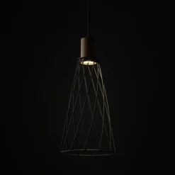 Lampa wisząca MODESTO WOOD czarna sosna 1xGU10 19 cm * TK Lighting Hot