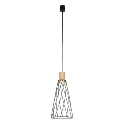 Lampa wisząca MODESTO WOOD czarna sosna 1xGU10 19 cm * TK Lighting Hot