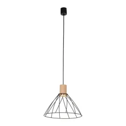Lampa wisząca MODESTO WOOD czarna sosna 1xGU10 29.5 cm * TK Lighting Hot