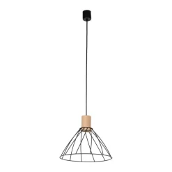 Lampa wisząca MODESTO WOOD czarna sosna 1xGU10 29.5 cm * TK Lighting Hot