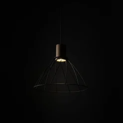 Lampa wisząca MODESTO WOOD czarna sosna 1xGU10 29.5 cm * TK Lighting Hot