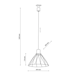 Lampa wisząca MODESTO WOOD czarna sosna 1xGU10 29.5 cm * TK Lighting Hot