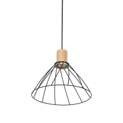 Lampa wisząca MODESTO WOOD czarna sosna 1xGU10 29.5 cm * TK Lighting Hot