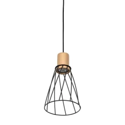 Lampa wisząca MODESTO WOOD czarna sosna 1xGU10 16 cm * TK Lighting Best