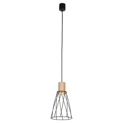 Lampa wisząca MODESTO WOOD czarna sosna 1xGU10 16 cm * TK Lighting Best