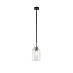 Lampa wisząca MOLLY czarna klosz transparentny 1xE27 * TK Lighting Discount