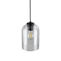 Lampa wisząca MOLLY czarna klosz transparentny 1xE27 * TK Lighting Discount
