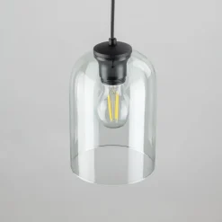 Lampa wisząca MOLLY czarna klosz zielony 1xE27 * TK Lighting