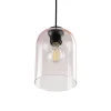 Lampa wisząca MOLLY czarna klosz różowy 1xE27 * TK Lighting New