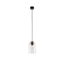 Lampa wisząca MOLLY czarna klosz różowy 1xE27 * TK Lighting New