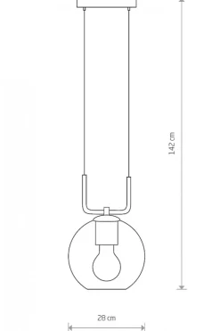 Lampa Wisząca MONACO Czarny Szklany Klosz 1xE27 * Nowodvorski Hot