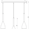 Lampa Wisząca MUZA Czarny Brązowy Złoty Metalowy Klosz 3xE27 * Luminex Hot