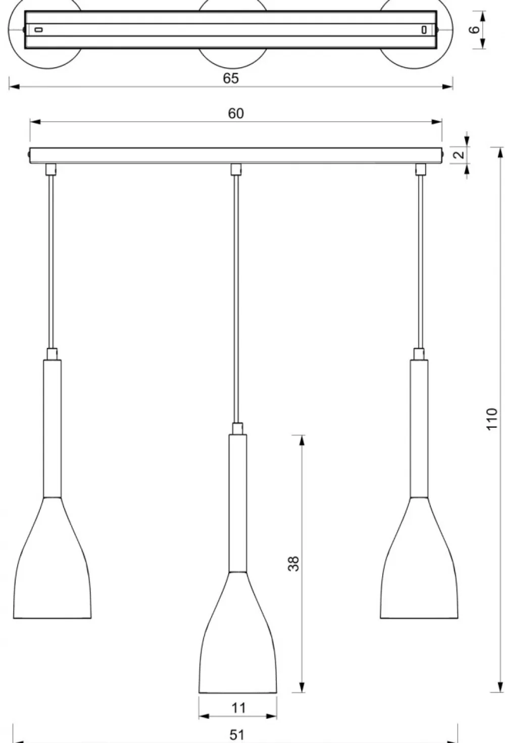 Lampa Wisząca MUZA Czarny Brązowy Złoty Metalowy Klosz 3xE27 * Luminex Hot