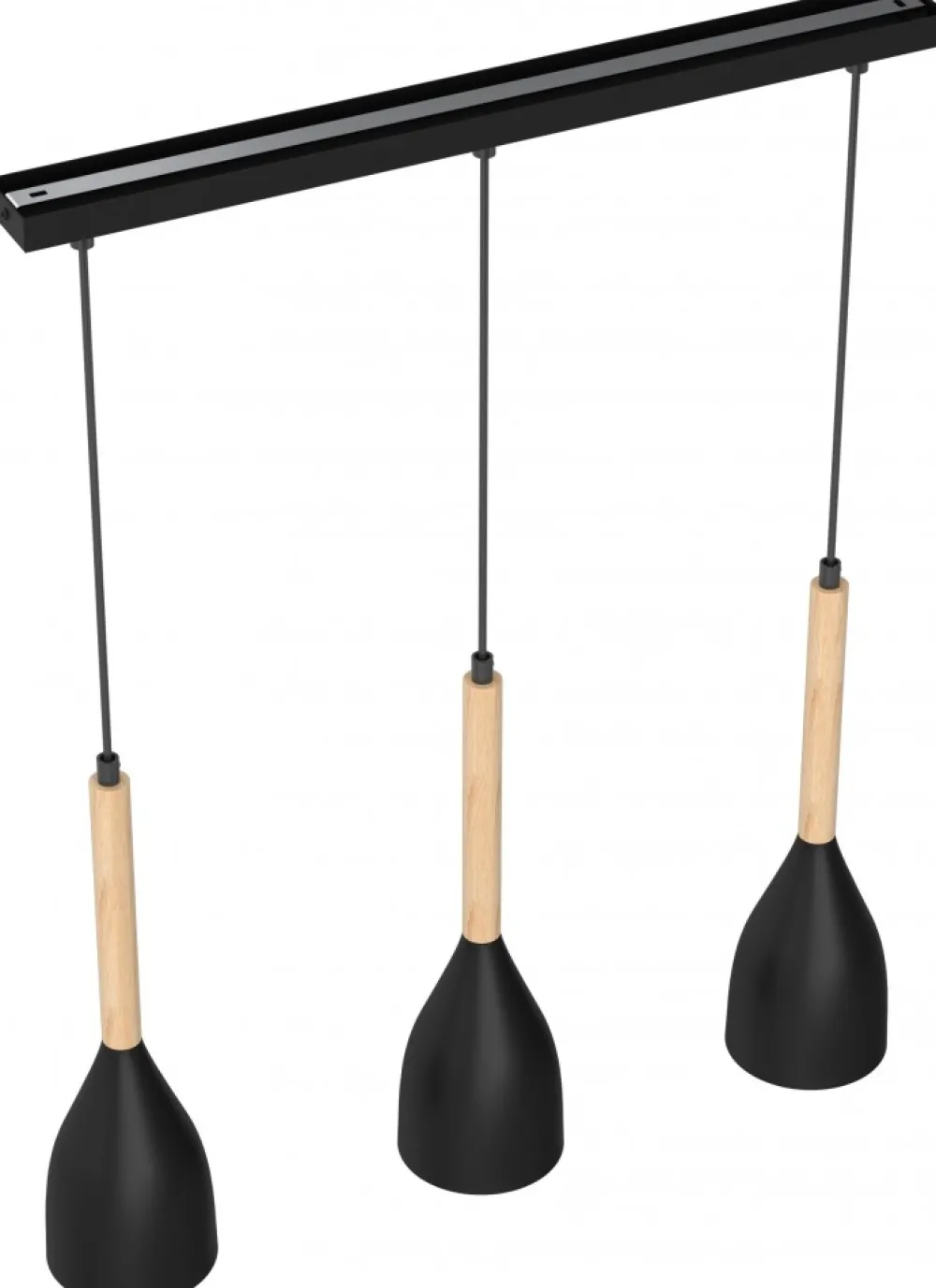 Lampa Wisząca MUZA Czarny Brązowy Złoty Metalowy Klosz 3xE27 * Luminex Hot