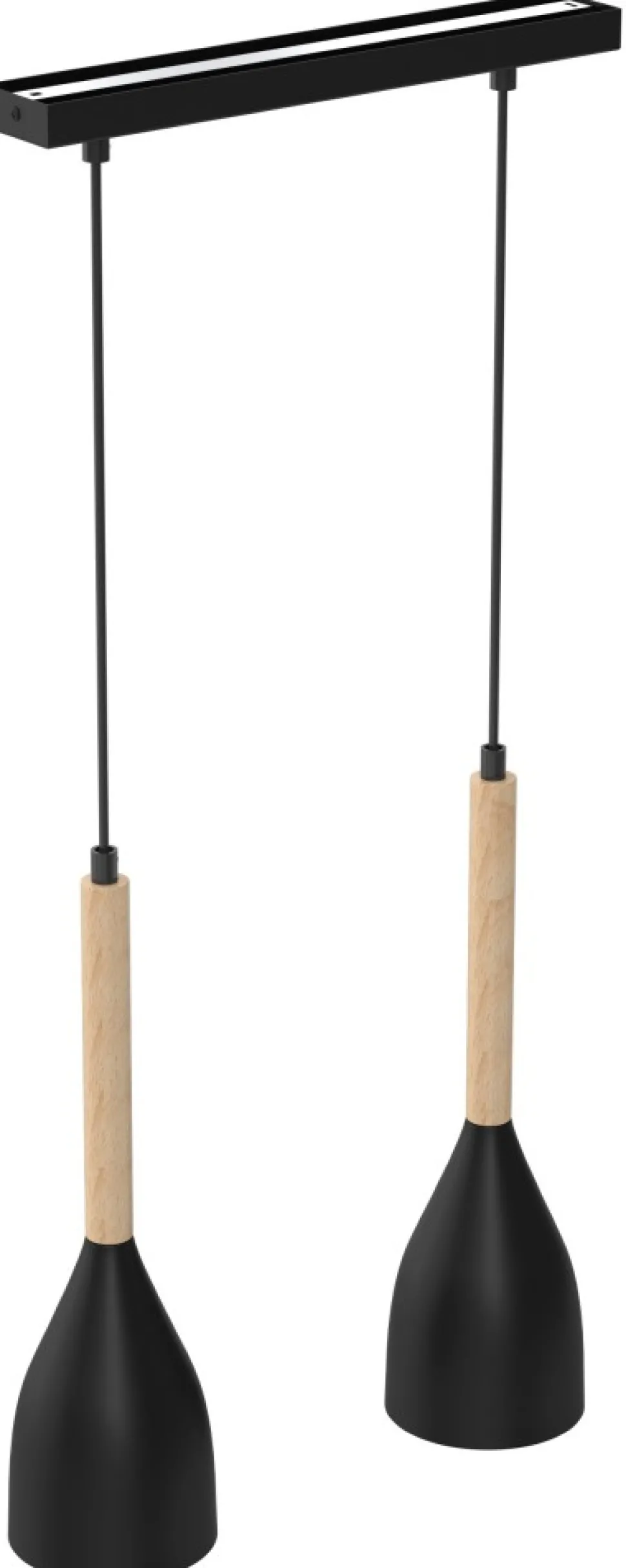 Lampa Wisząca MUZA Czarny Brązowy Złoty Metalowy Klosz 2xE27
