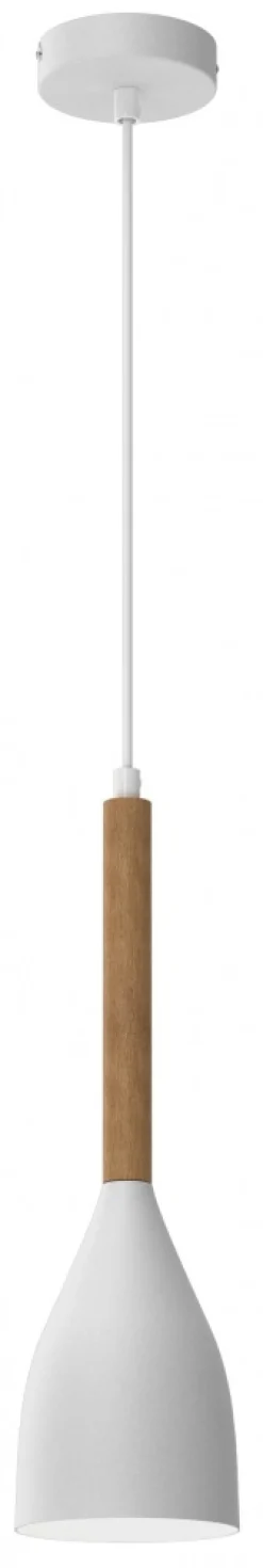 Lampa Wisząca MUZA NEW Biały Brązowy Metalowy Klosz 1xE27 * Luminex