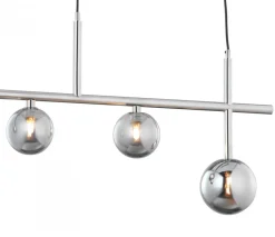 Lampa Wisząca NEPTUN Srebrny Szklane Klosze 3xG9 * Jupiter Outlet