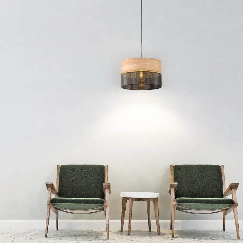 Lampa Wisząca NICOL Czarny Boho Abażur 1xE27 38cm * TK Lighting Online