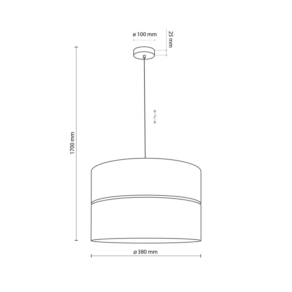 Lampa Wisząca NICOL Czarny Boho Abażur 1xE27 38cm * TK Lighting Online