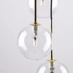 Lampa Wisząca NILOS Czarny Złoty Szklane Klosze 7xG9 * TK Lighting Discount