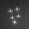 Lampa Wisząca NILOS Czarny Złoty Szklane Klosze 5xG9 * TK Lighting Hot
