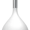 Lampa Wisząca NOAK Biały Srebrny Metalowy Klosz 1xE27