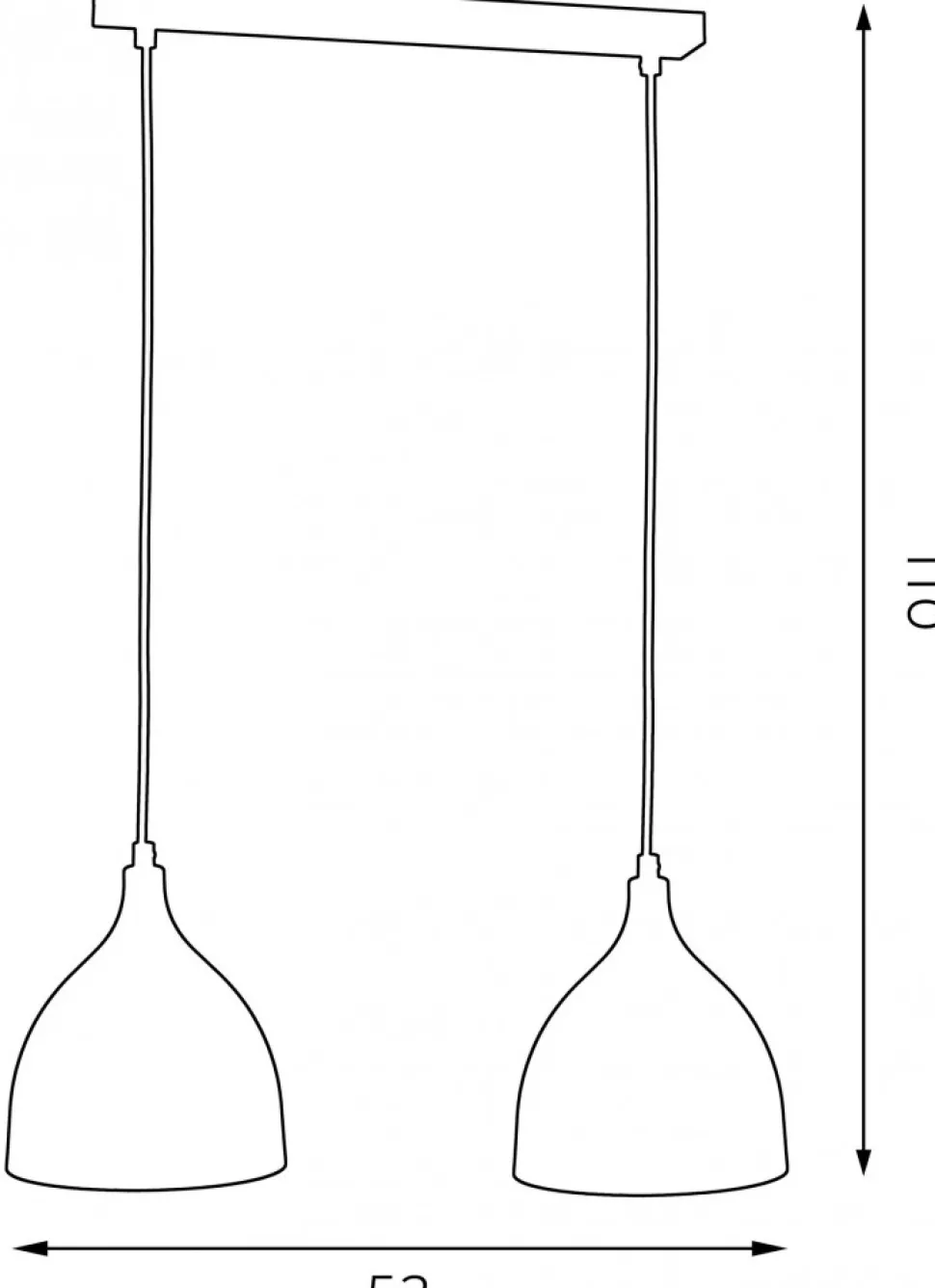 Lampa Wisząca NOAK CLASSIC Czarny Biały Metalowy Klosz 2xE27