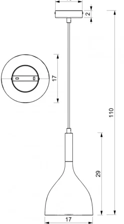 Lampa Wisząca NOAK Czarny Złoty Metalowy Klosz 1xE27