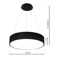 Lampa wisząca OHIO BLACK 24W LED * Eko-light Online