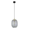 Lampa Wisząca OMEGA Czarny Złoty Szklany Klosz 1xE27 * TK Lighting Online
