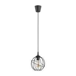 Lampa Wisząca ORBITA Czarny Metalowy Klosz 1xE27 18cm * TK Lighting Outlet