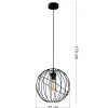 Lampa Wisząca ORBITA Czarny Metalowy Klosz 1xE27 32cm * TK Lighting Clearance