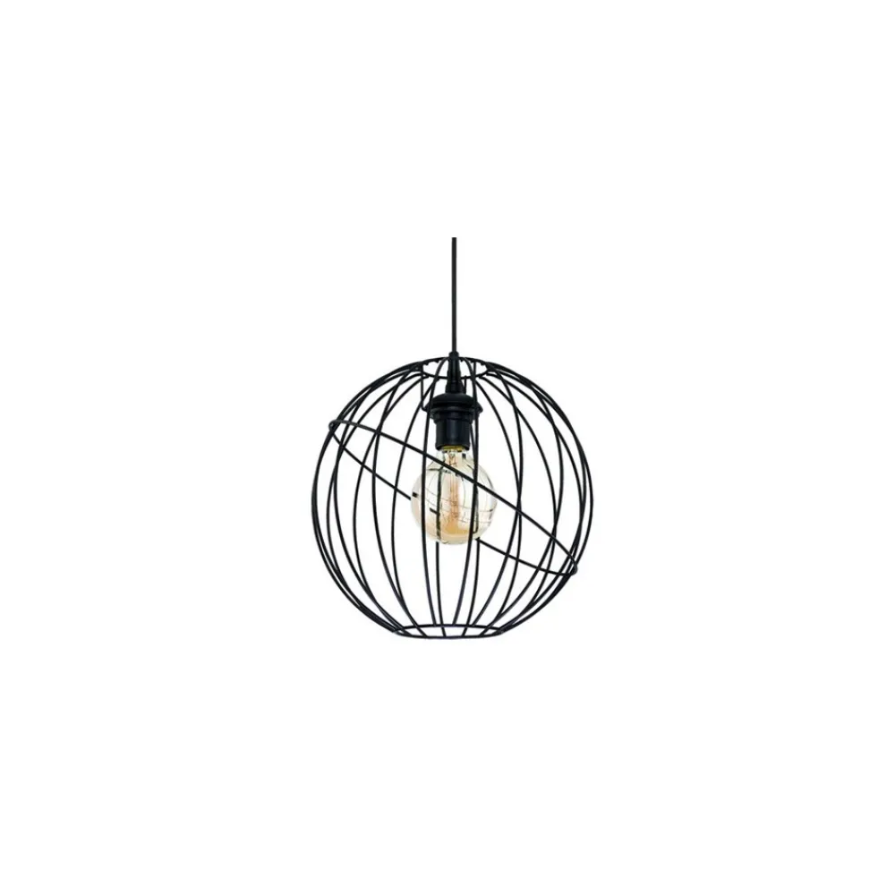 Lampa Wisząca ORBITA Czarny Metalowy Klosz 1xE27 32cm * TK Lighting Clearance