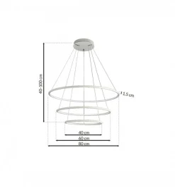 Lampa wisząca ORION led biały 99W * Eko-light Sale