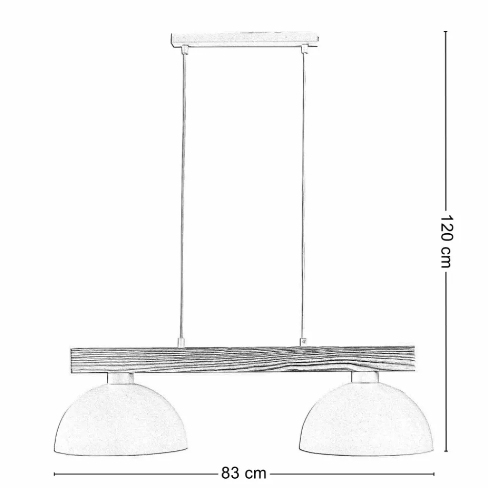 Lampa Wisząca OSLO Brązowy Czarny Metalowe Klosze 2xE27 * TK Lighting New