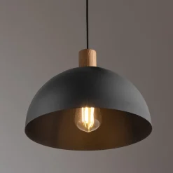 Lampa Wisząca OSLO Czarny Metalowy Klosz 1xE27 33,5cm * TK Lighting Sale