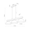 Lampa Wisząca OSLO Czarny Metalowe Klosze 3xE27 * TK Lighting