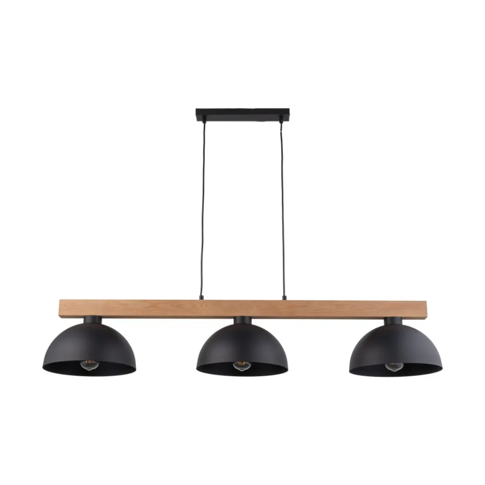 Lampa Wisząca OSLO Czarny Metalowe Klosze 3xE27 * TK Lighting