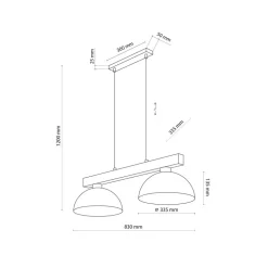 Lampa wisząca OSLO sabia beżowa 2xE27 * TK Lighting Online