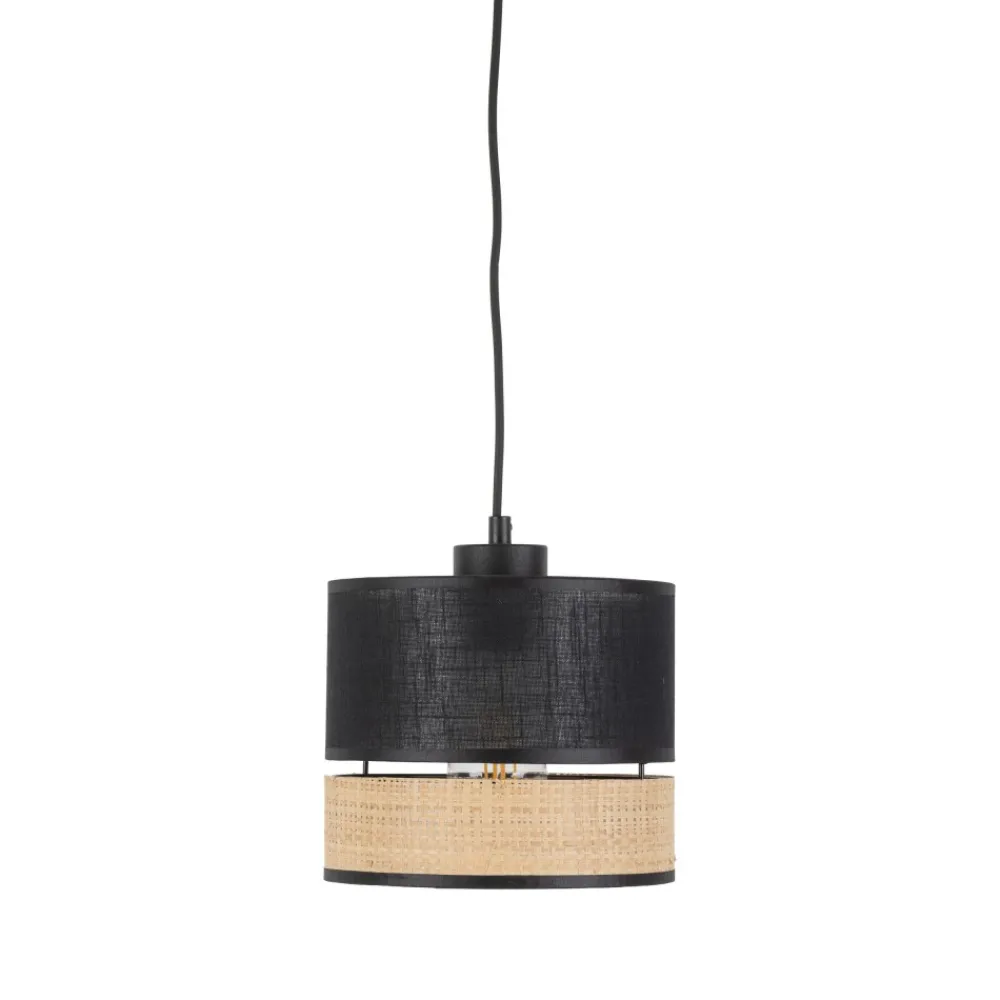Lampa Wisząca PAGLIA Czarny Boho Abażur 1xE27 20cm * TK Lighting Sale