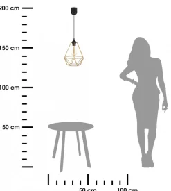 Lampa wisząca Paris Diamond 24 cm miedź * HowHomely Sale