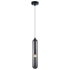 Lampa Wisząca PAX Czarny Szklany Klosz 1xG9 8cm * Eko-light