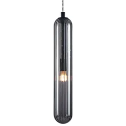 Lampa Wisząca PAX Czarny Szklany Klosz 1xG9 8cm * Eko-light