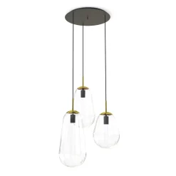 Lampa Wisząca PEAR Czarny Szklane Klosze 3xE27 * Nowodvorski Sale