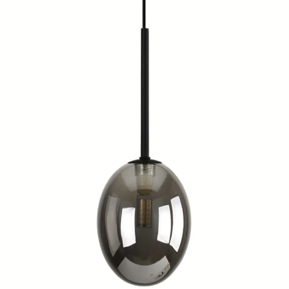 Lampa wisząca PEARL czarna klosz grafitowy 1xG9 * TK Lighting Best