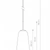 Lampa Wisząca PEAR L Czarny Złoty Szklany Klosz 1xE27 22cm * Nowodvorski New
